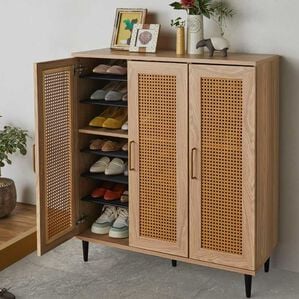 iellio（イエリオ）の「ラタン調シューズボックス＜シューズラック・下駄箱＞（玄関収納）」｜詳細画像