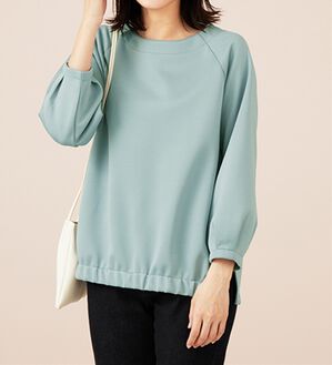 BELLUNA（ベルーナ）の「軽やか！メッシュダンボールプルオーバー（カットソー）」｜サックス