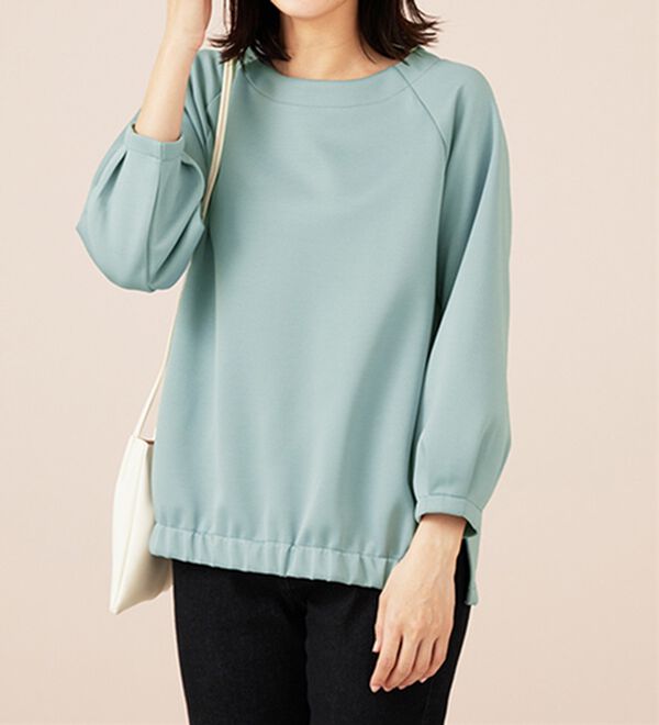 BELLUNA（ベルーナ）の「軽やか！メッシュダンボールプルオーバー（カットソー）」｜サックス