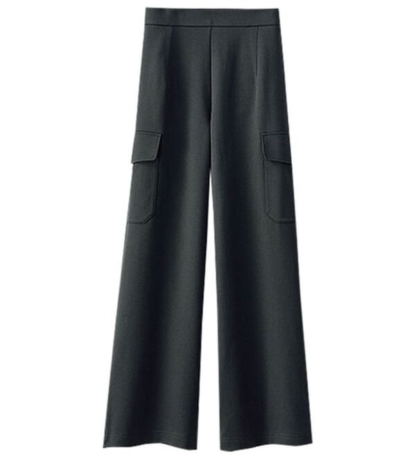 BELLUNA（ベルーナ）の「とろみ素材きれい見えカーゴパンツ（その他パンツ）」｜黒