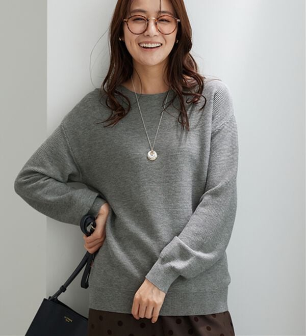 BELLUNA（ベルーナ）の「ラメ調もちもちニットプルオーバー（ニット・セーター）」｜詳細画像