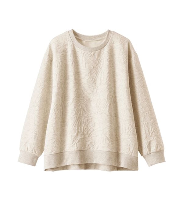 BELLUNA（ベルーナ）の「花柄ふくれジャカード素材プルオーバー（カットソー）」｜詳細画像