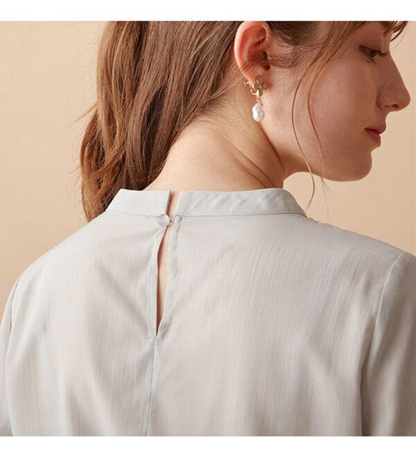 alotta（アロッタ）の「フリル袖プチハイネックブラウス（ブラウス）」｜詳細画像