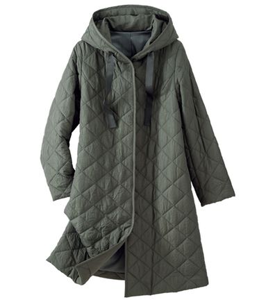 ルフラン（ルフラン）の「ワッシャー素材中わたロングコート（ロングコート）」