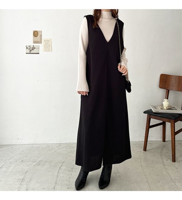 GeeRA（ジーラ）の「楽ちん！ストレッチ前後２ＷＡＹジャンパースカート（ジャンパースカート）」｜詳細画像