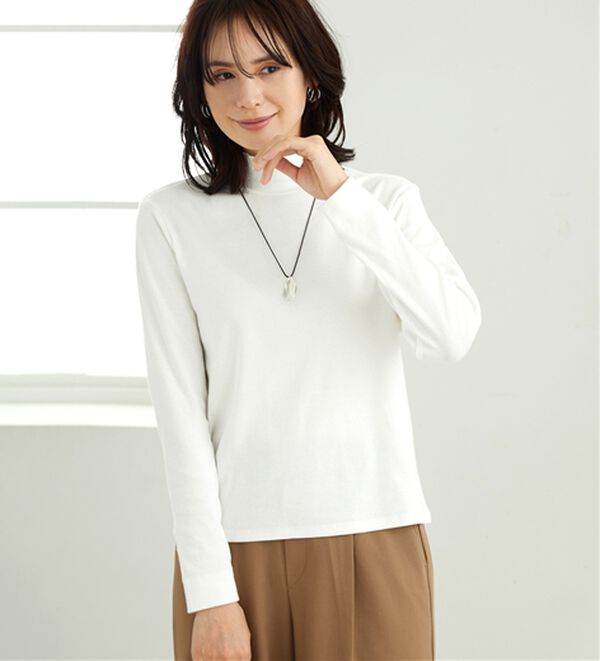 「シンプルデザイン！ハイネックプルオーバー（カットソー）」｜詳細画像