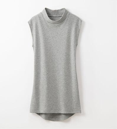 LAVIENNE（ラヴィエンヌ）の「綿１００％吸湿発熱あったかインナー　ハイネックノースリーブインナー（肌着・インナーウェア）」