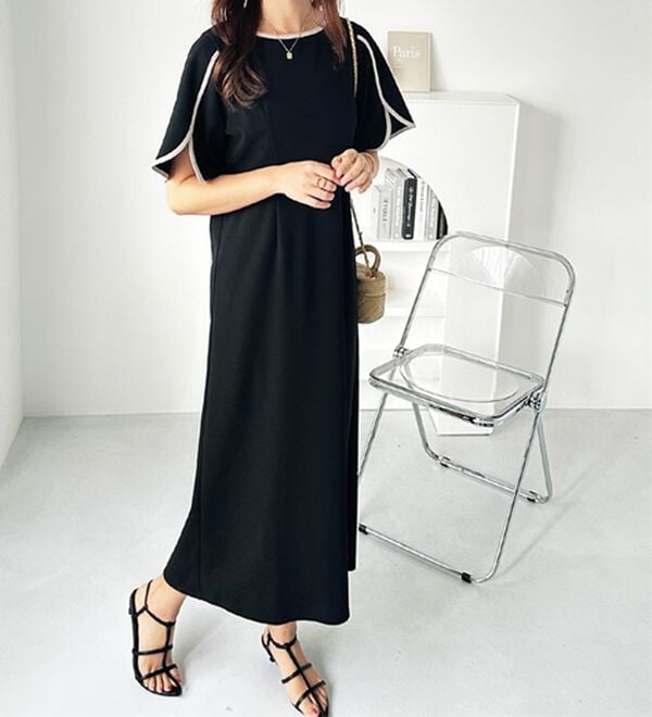 GeeRA（ジーラ）の「スリット入りフレアースリーブワンピース（その他ワンピース）」｜詳細画像