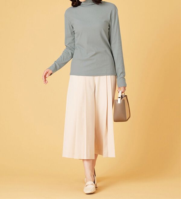 BELLUNA（ベルーナ）の「素肌想いの綿１００％シアープルオーバー（カットソー）」｜詳細画像