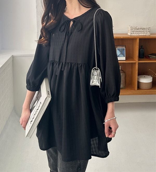 GeeRA（ジーラ）の「前後２ＷＡＹチェックペプラムチュニック（チュニック）」｜詳細画像