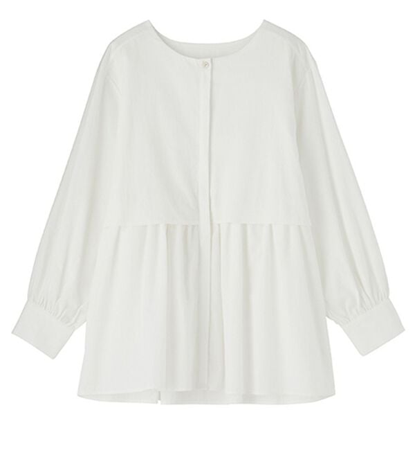 GeeRA（ジーラ）の「羽織にもなる！ペプラムシャツチュニック（チュニック）」｜詳細画像