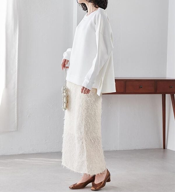 RANAN（ラナン）の「＜ＨＳ＞編立衿ポイントきれいめスウェット（カットソー）」｜詳細画像