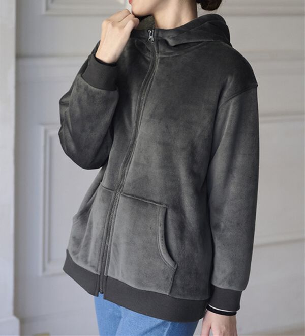 BELLUNA（ベルーナ）の「【快適Ｌａｂ．】リッチベロア素材裏ボアパーカー（パーカー）」｜詳細画像