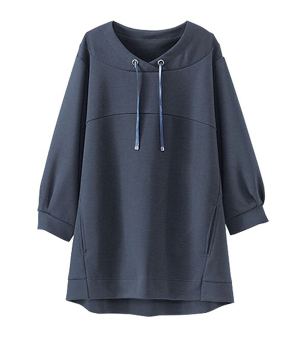 BELLUNA（ベルーナ）の「とろみ素材ワイドネックプルオーバー（カットソー）」｜詳細画像