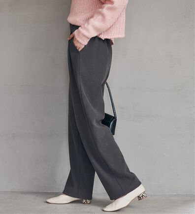 RANAN（ラナン）の「あったか裏ベロアニットコールワイドパンツ（ワイドパンツ・ガウチョ）」