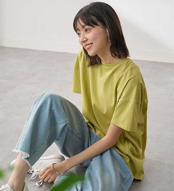 BELLUNA（ベルーナ）の「シュッと体型カバー！コクーンTシャツ（カットソー）」｜詳細画像