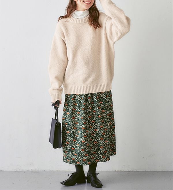 Viola e Viola（ヴィオラ エ ヴィオラ）の「総柄プリントバルーンスカート（ロングスカート）」｜詳細画像