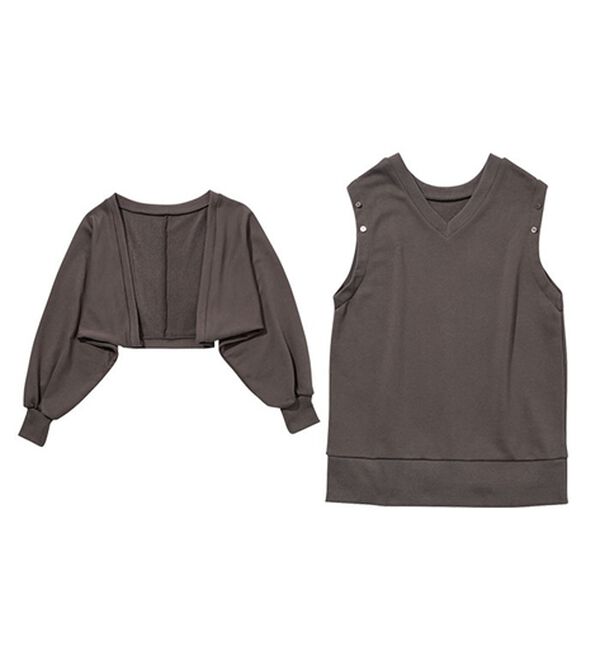 GeeRA（ジーラ）の「ボレロセット着回しスウェット（トレーナー・スウェット）」｜詳細画像