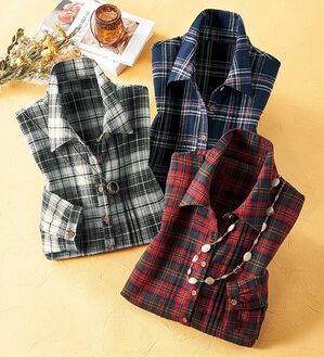 ルフラン（ルフラン）の「【３色組】温もりネルチュニック（チュニック）」｜詳細画像