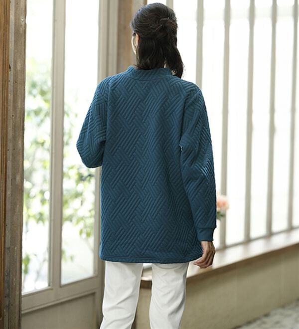 ルフラン（ルフラン）の「【３色組】ふくれジャカード釦使いチュニック（チュニック）」｜詳細画像