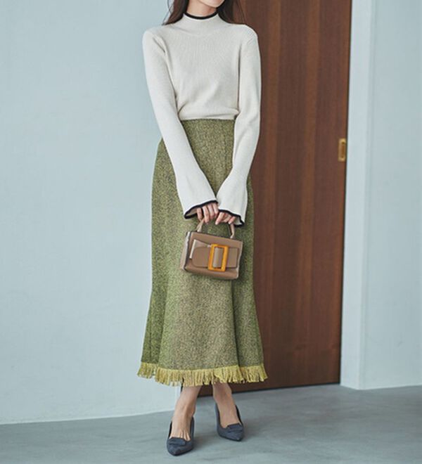 RANAN（ラナン）の「フリンジツイードマーメイドスカート（ロングスカート）」｜詳細画像