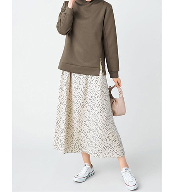 VINNO（ヴィノ）の「＜日本製＞ジップ付ボトルネックプルオーバー（カットソー）」｜詳細画像