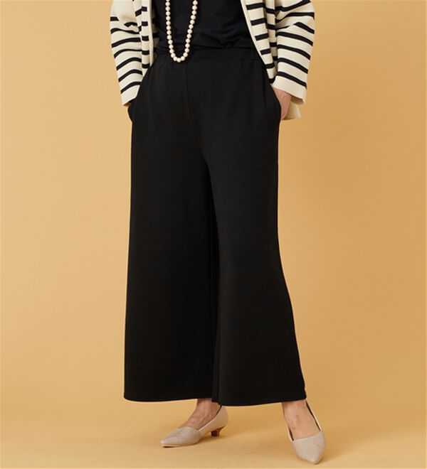 BELLUNA（ベルーナ）の「ウエスト楽々！キレイ見えワイドパンツ（ワイドパンツ・ガウチョ）」｜詳細画像