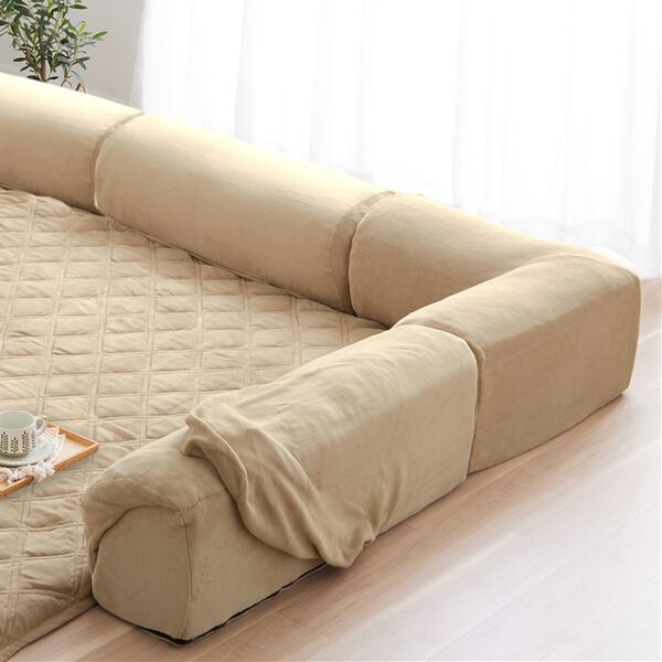 iellio（イエリオ）の「ゆったり・まったりクッション一体型ラグ　専用カバー（クッション・クッションカバー）」｜詳細画像