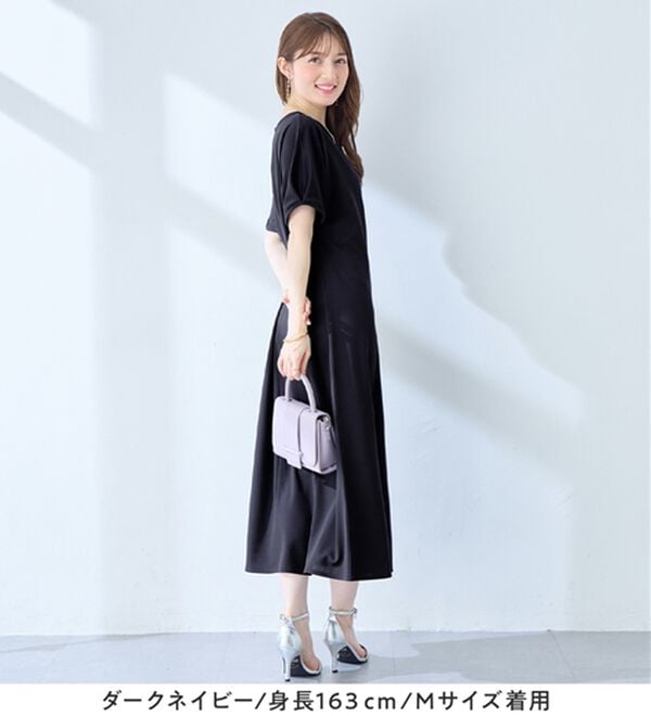 alotta（アロッタ）の「【接触冷感】袖タックゆるワンピース（カットソーワンピース）」｜詳細画像