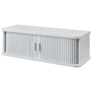 「ジャバラ扉式収納庫２（ラック・棚・本棚）」｜ホワイト