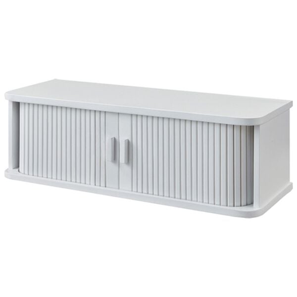 「ジャバラ扉式収納庫２（ラック・棚・本棚）」｜ホワイト