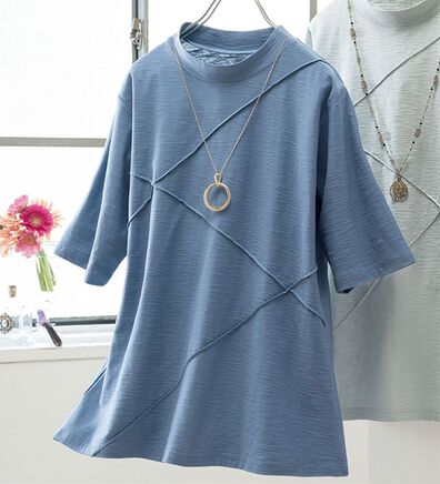 ルフラン（ルフラン）の「ひんやり綿１００％スラブカットソー（カットソー）」