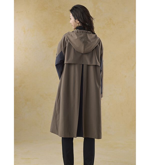 BELLUNA（ベルーナ）の「メモリー調素材配色切替デザインコート（ロングコート）」｜詳細画像