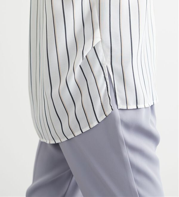 BELLUNA（ベルーナ）の「エアリーツイル裾タックシャツチュニック（チュニック）」｜詳細画像