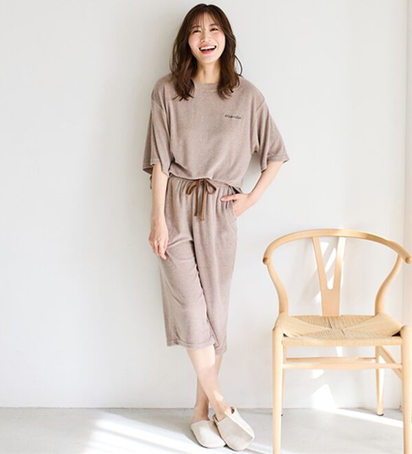 LAVIENNE（ラヴィエンヌ）の「【着るタオル】サラッと気持ちいい！ひんやりクールパイルパジャマ（パジャマ・ルームウェア）」｜詳細画像