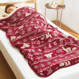 「もこもこあったか素材のすっぽり毛布＜洗える・袋毛布・シープ調ボア毛布・暖かい＞（毛布・ブランケット）」