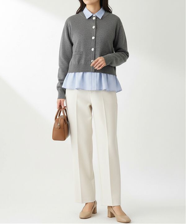 BELLUNA（ベルーナ）の「シャツレイヤード風ニットプルオーバー（ニット・セーター）」｜詳細画像