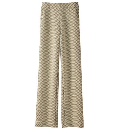 BELLUNA（ベルーナ）の「クラシカルジャカード小紋柄セミワイドパンツ（ワイドパンツ・ガウチョ）」