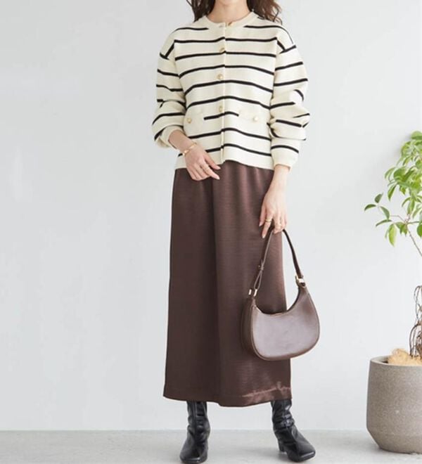 RANAN（ラナン）の「【4つの機能付き】洗える！ゴールド調ボタンニットカーディガン（ニットカーディガン）」｜詳細画像