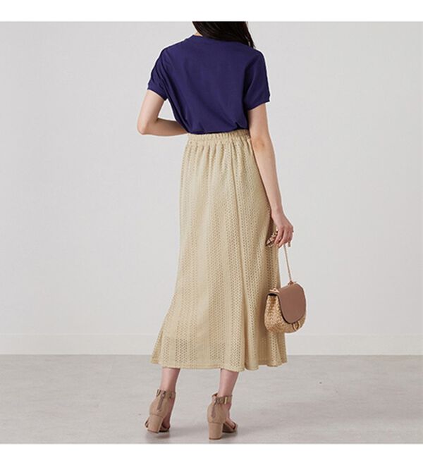 BELLUNA（ベルーナ）の「レース使いフレアーデザインスカート（ロングスカート）」｜詳細画像