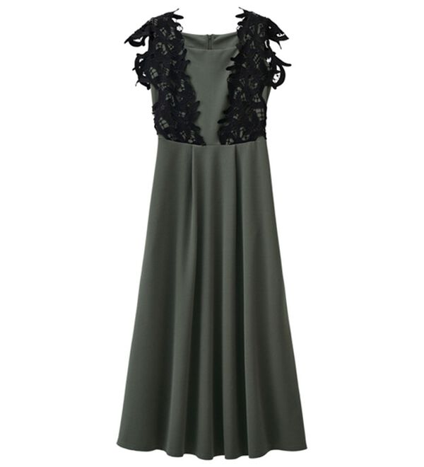 RANAN（ラナン）の「レースドッキングカットソーワンピース（ドッキングワンピース）」｜詳細画像