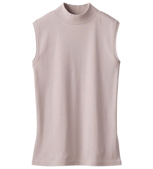 LAVIENNE（ラヴィエンヌ）の「【UVカット】綿１００％スリーブレスハイネックプルオーバー＜カラフルコットン＞（肌着・インナーウェア）」｜詳細画像