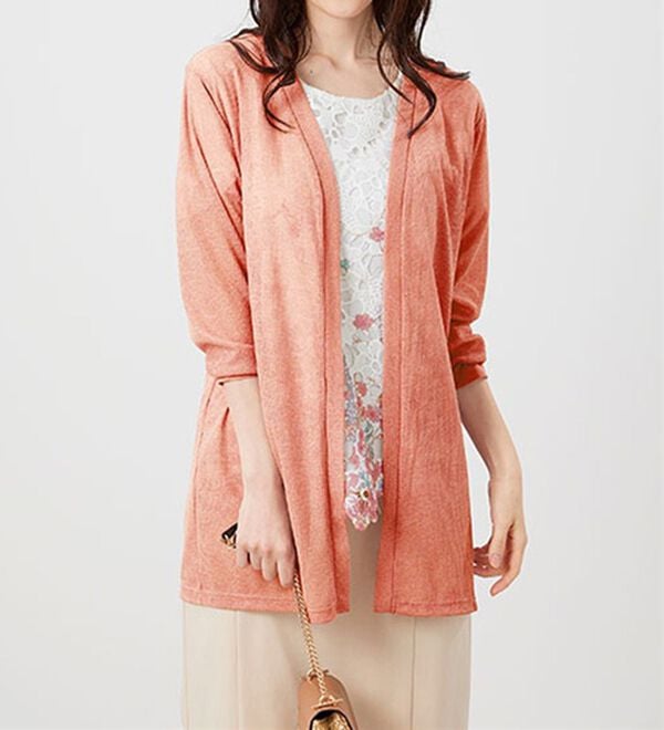 BELLUNA（ベルーナ）の「花柄プリントレースカーディガンアンサンブル（アンサンブル）」｜詳細画像