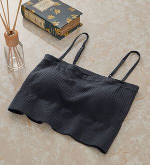 YU'NOW（ユナウ）の「カップ付ショート丈チューブキャミ（ブラトップ・カップ付きインナー）」｜詳細画像