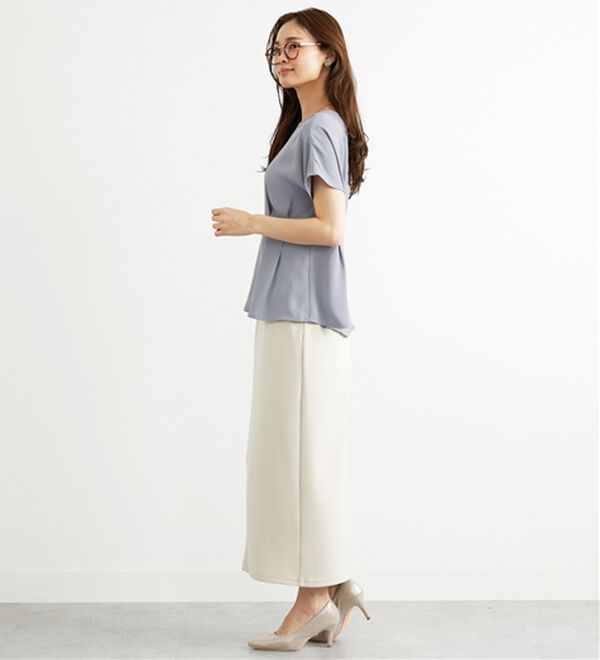 BELLUNA（ベルーナ）の「〈オフィス対応〉タックデザインブラウス（ブラウス）」｜詳細画像