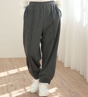 A HAPPY MARILYN（アハッピーマリリン）の「【Ｌ～８Ｌ】暖かシャギーで下半身の冷え対策！裏起毛 裏シャギーパンツ（フルレングスパンツ）」｜杢グレー