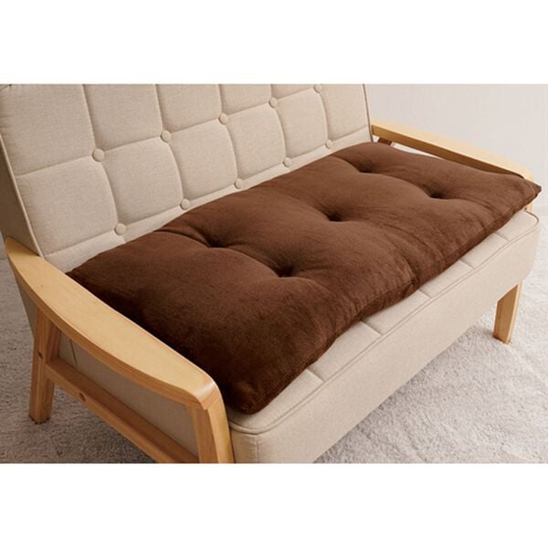 「固わた入りふっくらボリュームアップソファパッド（ソファーカバー）」｜ブラウン