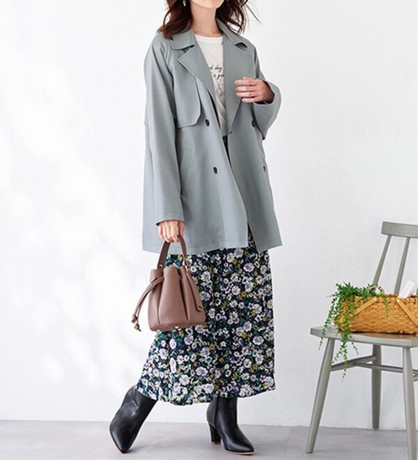 BELLUNA（ベルーナ）の「花粉対策！ライナー付ミドル丈トレンチコート（ハーフコート）」｜詳細画像