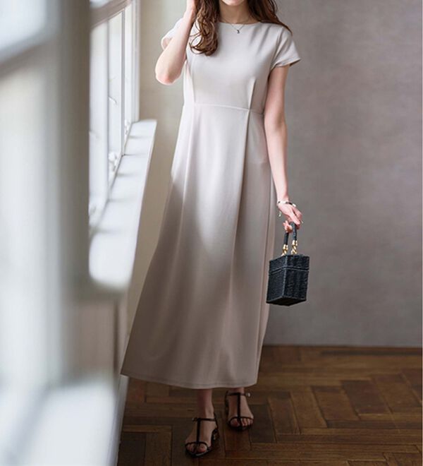 RANAN（ラナン）の「上品見えバックギャザーワンピース（その他ワンピース）」｜詳細画像