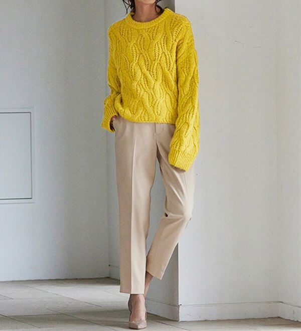 RANAN（ラナン）の「ビッグケーブル短丈ニット（ニット・セーター）」｜詳細画像